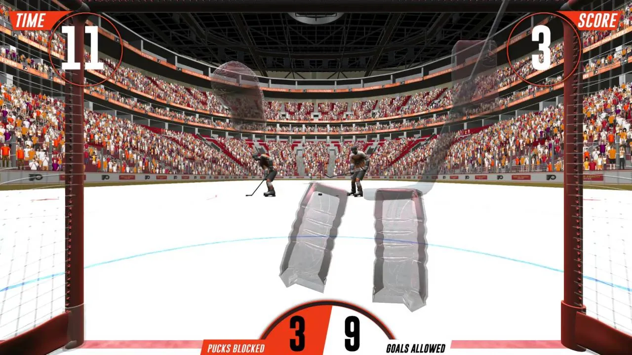Juego de portero de hockey con Kinect