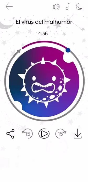 Animación única del cuento El virus del malhumor