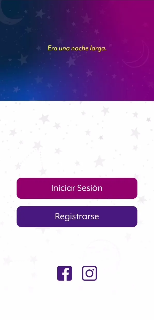 Pantalla de inicio de sesión de Cuentos de la Nona